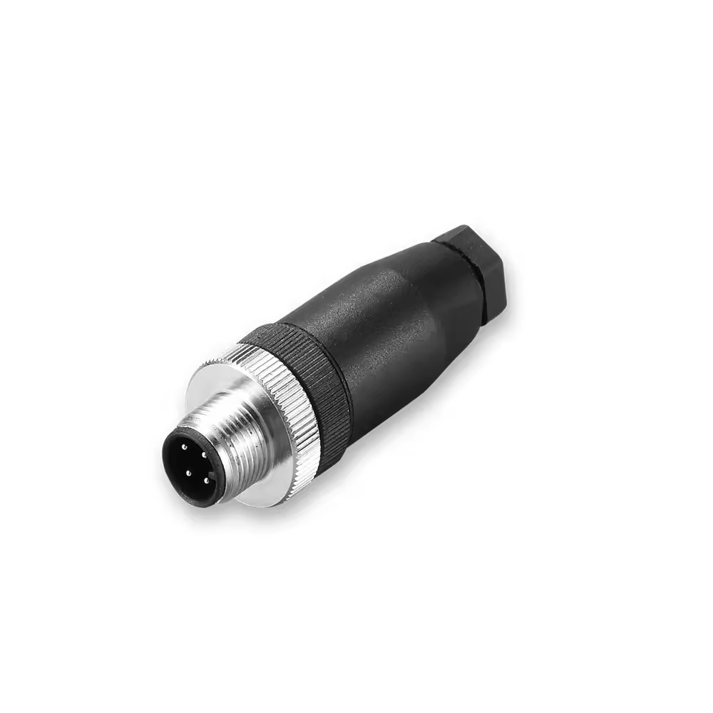 M12 Assembled connectors 4pins X type Agricultural equipment connector