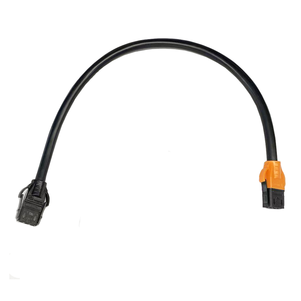 Male and Female Plug and Socket with different colors overmolding for power input and output for LED display 