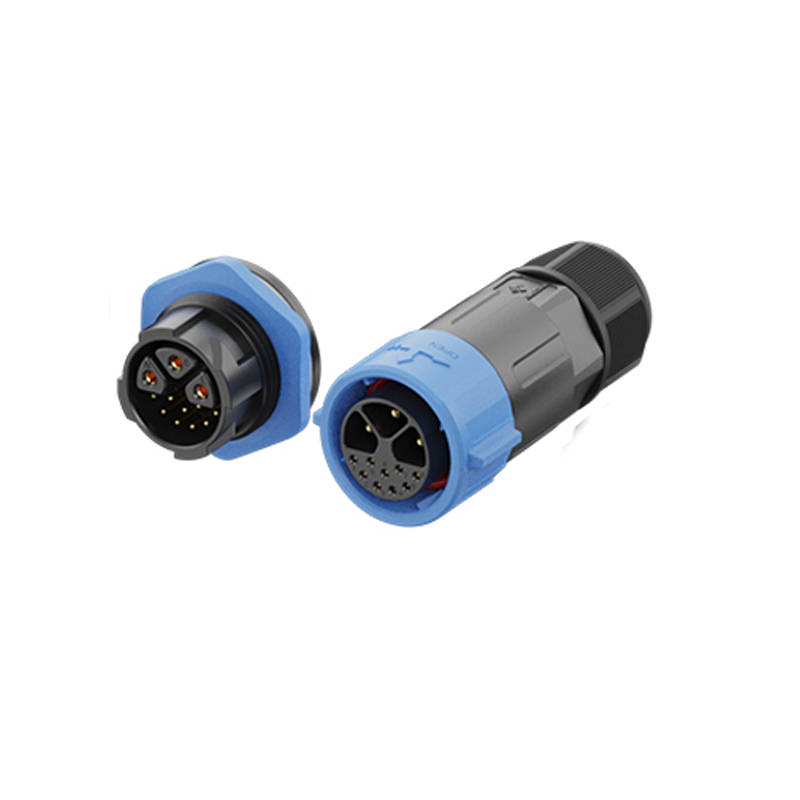 Waterproof plastic connector with custom cable assembly for LED, Lighting, Industrial equipment