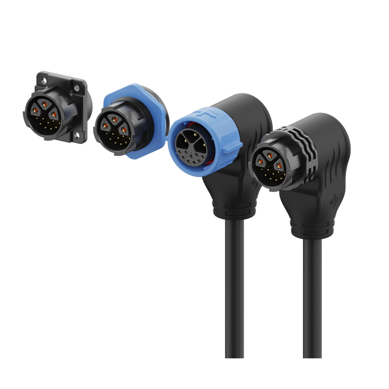 M25 series power and signal connector 3+2, 3+5,3+9Pins hybrid waterproof connector
